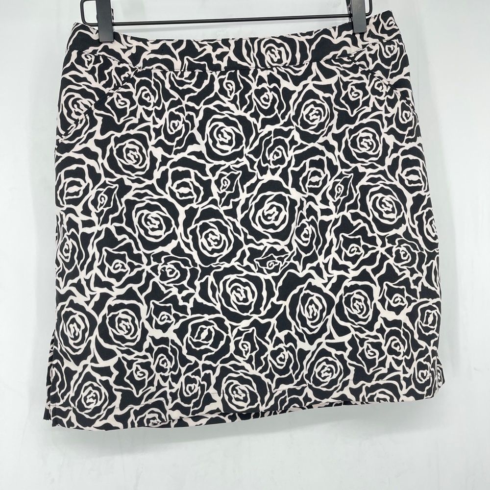 Coral Bay Black White Floral Golf Skort | Size 10 | Activewear Casual Classic - Picture 9 of 14